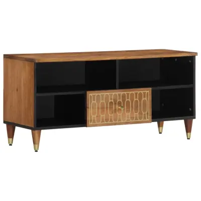 vidaXL TV omarica 100x33x46 cm trden mangov les