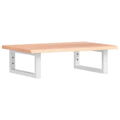 vidaXL Stenska polica za umivalnik jeklo in trdna hrastovina