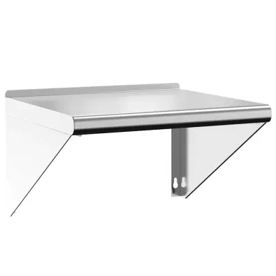 vidaXL Stenska polica 50x45x31cm srebrna nerjaveče jeklo