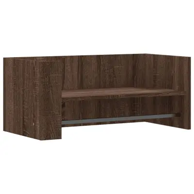 vidaXL Stenska polica rjavi hrast 70,5x35x30,5 cm inženirski les