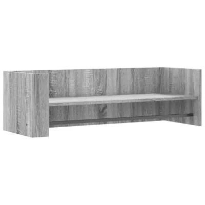 vidaXL Stenska polica siva sonoma 100x35x30,5 cm inženirski les
