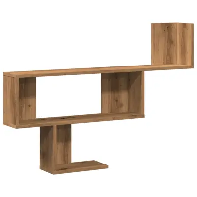 vidaXL Stenska polica artisan hrast 100x15x70 cm inženirski les