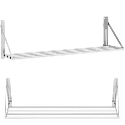 Zložljiva stenska polica iz nerjavečega jekla do 40 kg 120 x 45 cm