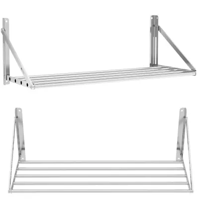 Zložljiva stenska polica iz nerjavečega jekla do 40 kg 100 x 45 cm