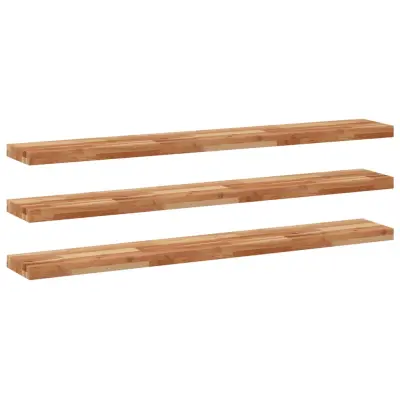 vidaXL Viseče police 3 kosi 160x20x4cm oljni premaz trden akacijev les