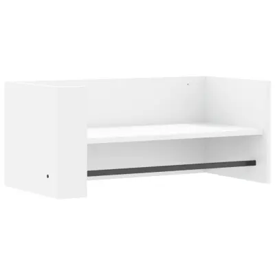vidaXL Stenska polica bela 70,5x35x30,5 cm inženirski les