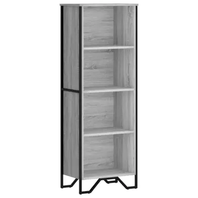 vidaXL Knjižna omara siva sonoma 50x31x137,5 cm inženirski les