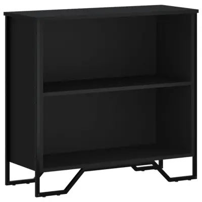 vidaXL Knjižna omara črna 80x31x74,5 cm inženirski les