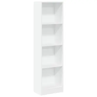 vidaXL Knjižna omara bela 40x24x143 cm inženirski les