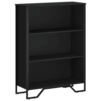 vidaXL Knjižna omara črna 80x31x106 cm inženirski les