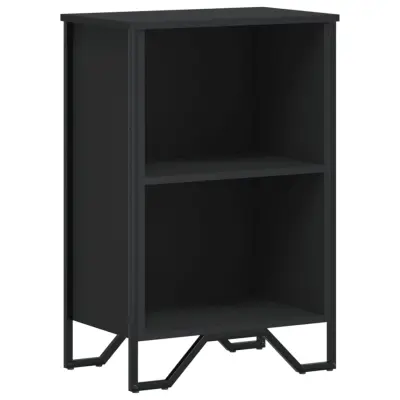 vidaXL Knjižna omara črna 50x31x74,5 cm inženirski les