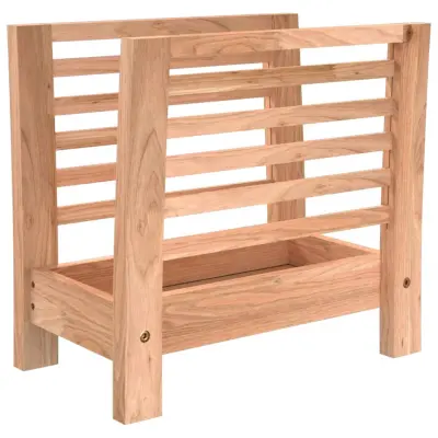 vidaXL Stojalo za revije 40x26,5x38,5 cm trdna orehovina
