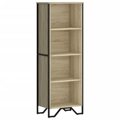 vidaXL Knjižna omara sonoma hrast 50x31x137,5 cm inženirski les