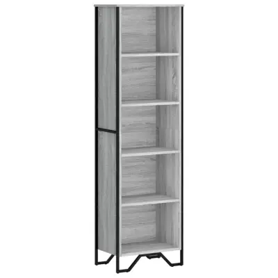 vidaXL Knjižna omara siva sonoma 50x31x169 cm inženirski les