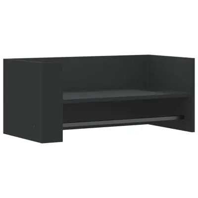 vidaXL Stenska polica črna 70,5x35x30,5 cm iverna plošča