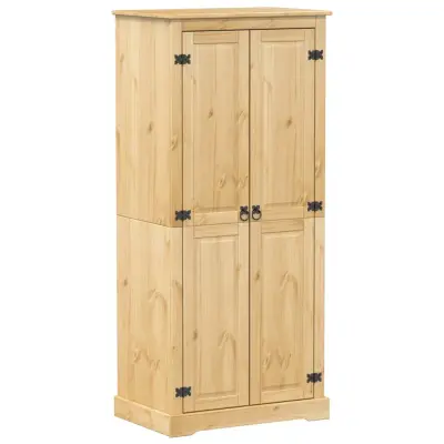 vidaXL Garderobna omara Corona 76x50x170 cm trdna borovina