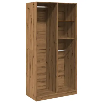vidaXL Garderobna omara artisan hrast 100x50x200 cm inženirski les