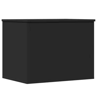 vidaXL Škatla za shranjevanje črna 60x42x46 cm inženirski les