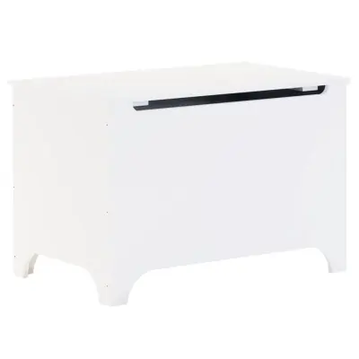 vidaXL Škatla za shranjevanje s pokrovom RANA bela 80x49x54cm borovina