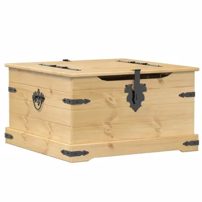 vidaXL Škatla za shranjevanje Corona 78x78x45 cm trdna borovina