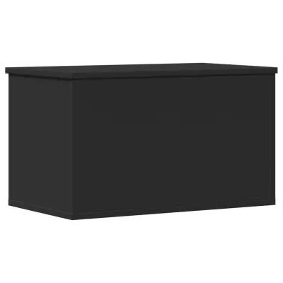 vidaXL Škatla za shranjevanje črna 60x35x35 cm inženirski les