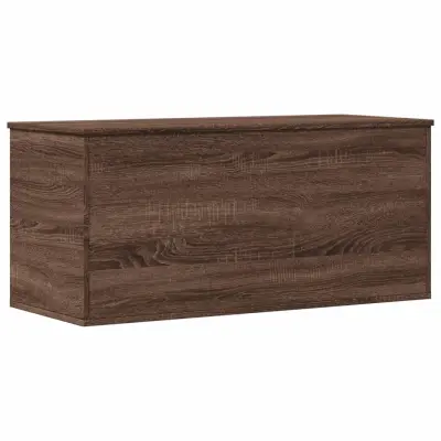 vidaXL Škatla za shranjevanje rjav hrast 100x42x46 cm inženirski les