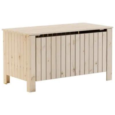 vidaXL Škatla za shranjevanje s pokrovom RANA 100x49x54cm borovina