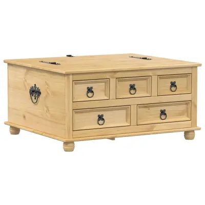 vidaXL Škatla za shranjevanje Corona 90x78x45 cm trdna borovina