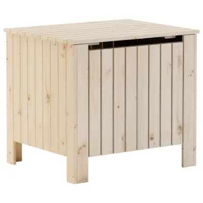 vidaXL Škatla za shranjevanje s pokrovom RANA bela 60x49x54cm borovina