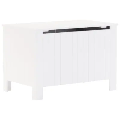 vidaXL Škatla za shranjevanje s pokrovom RANA bela 80x49x54cm borovina