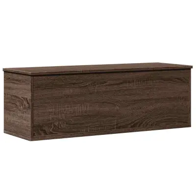 vidaXL Škatla za shranjevanje rjav hrast 102x35x35 cm inženirski les