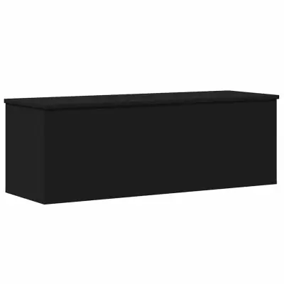 vidaXL Škatla za shranjevanje črna 102x35x35 cm inženirski les