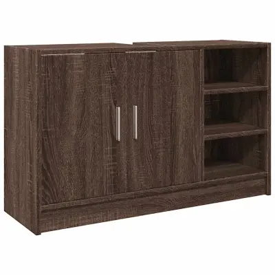 vidaXL Omarica za umivalnik rjavi hrast 90x29x55 cm inženirski les