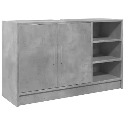 vidaXL Omarica za umivalnik betonsko siva 90x29x55 cm inženirski les