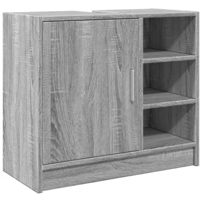 vidaXL Omarica za umivalnik siva sonoma 63x29x55 cm inženirski les