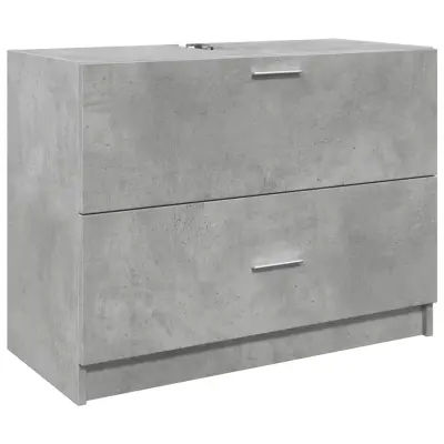 vidaXL Omarica za umivalnik betonsko siva 78x37x59 cm inženirski les