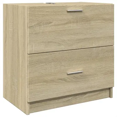 vidaXL Omarica za umivalnik sonoma hrast 59x37x59 cm inženirski les