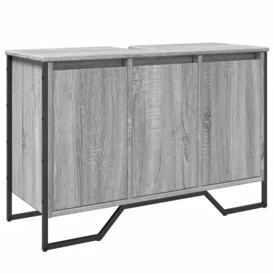 vidaXL Omarica za umivalnik siva sonoma 91x35x60 cm inženirski les