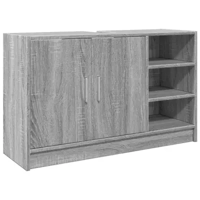 vidaXL Omarica za umivalnik siva sonoma 90x29x55 cm inženirski les