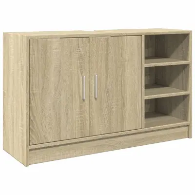 vidaXL Omarica za umivalnik sonoma hrast 90x29x55 cm inženirski les