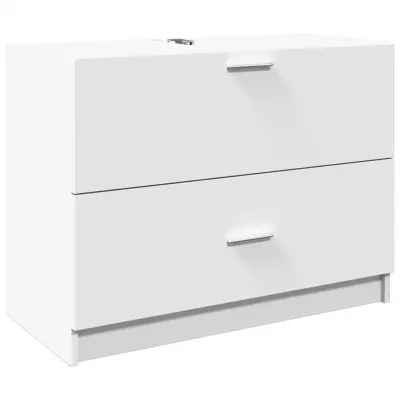vidaXL Omarica za umivalnik bela 78x37x59 cm inženirski les