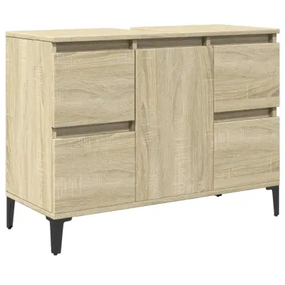vidaXL Omarica za umivalnik sonoma hrast 80x33x60 cm inženirski les