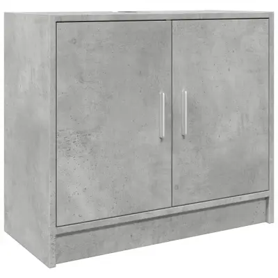 vidaXL Omarica za umivalnik betonsko siva 63x29x55 cm inženirski les