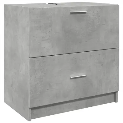 vidaXL Omarica za umivalnik betonsko siva 59x37x59 cm inženirski les