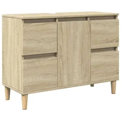 vidaXL Omarica za umivalnik sonoma hrast 80x33x60 cm inženirski les