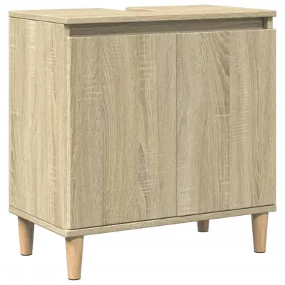 vidaXL Omarica za umivalnik sonoma hrast 58x33x60 cm inženirski les