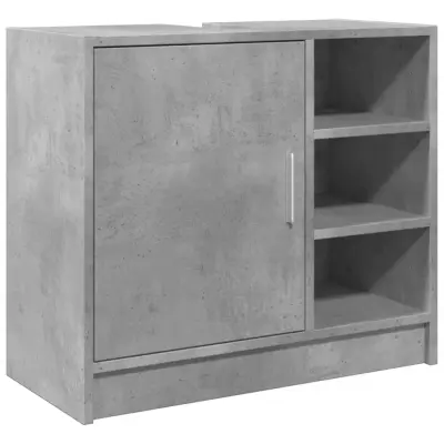 vidaXL Omarica za umivalnik betonsko siva 63x29x55 cm inženirski les