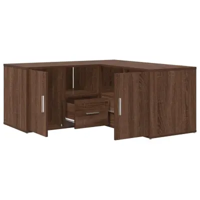 vidaXL Kotna omarica rjav hrast 160x40x45 cm inženirski les