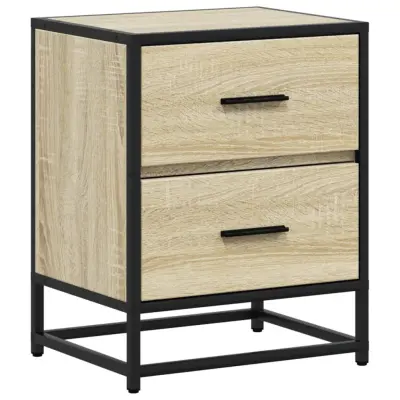 vidaXL Nočna omarica sonoma hrast 40x31x50 cm inženirski les