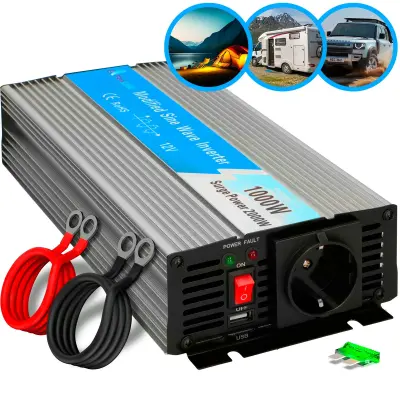 Extralink OPIM-1000W | Pretvornik napetosti | 12V avto, 1000W modificiran sinusni val